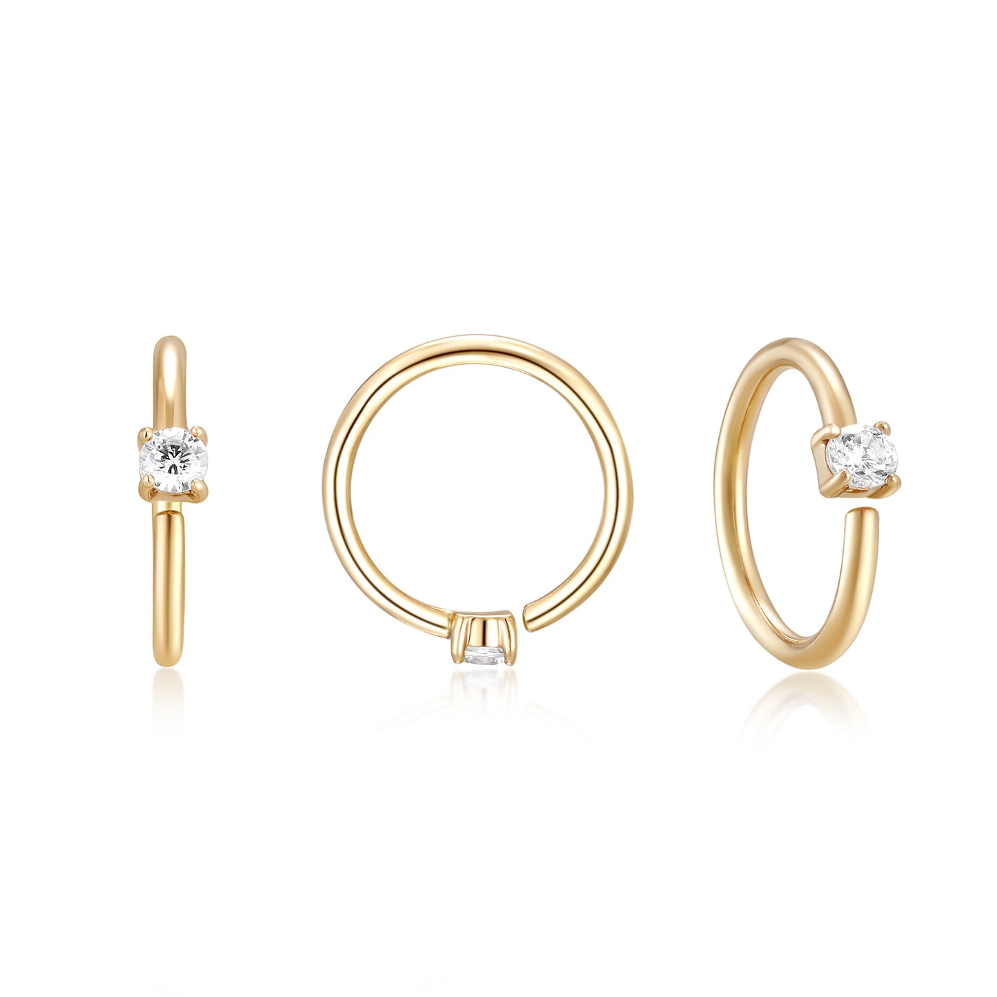 Single Topaz Hoop